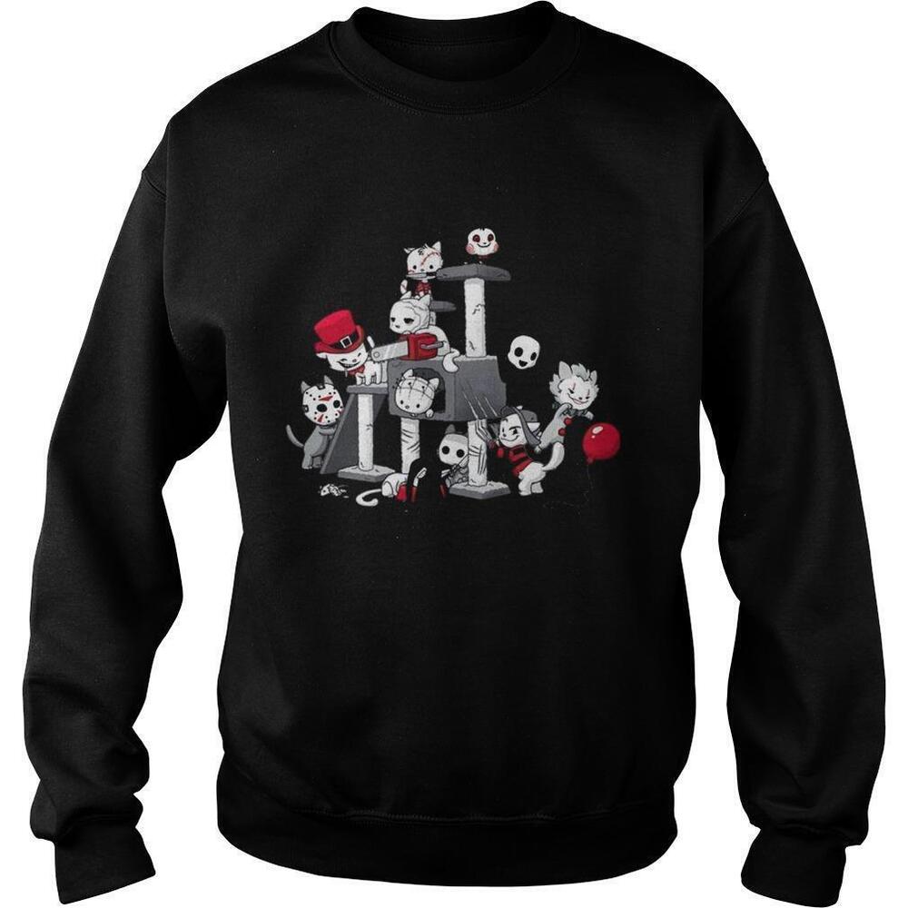 Park Cats Scariest Horror Movie Characters Halloween Sweatshirt